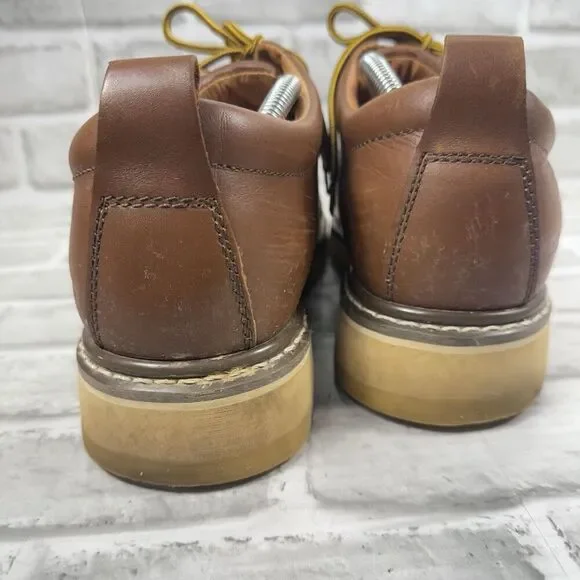 DIEHARD Sure Track Men's Size 10.5 Soft Toe Brown Leather Oxford Work Shoes